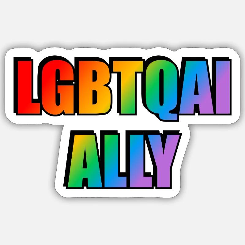 LGBTQ-Verbündeter - Sticker Größe S (10 x 10 cm) - Mattweiß