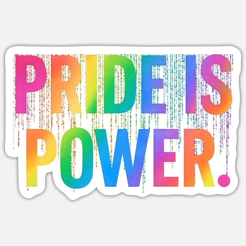 Pride is Power - CSD - Rainbow Sticker size S (10 x 10 cm)