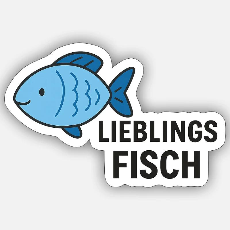 FAVORITE FISH Sticker size S (10 x 10 cm)