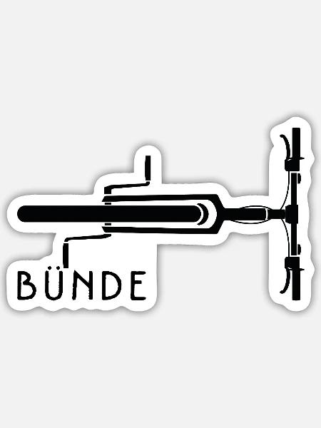 Fahrrad Bünde - Sticker Größe S (10 x 10 cm) - Mattweiß