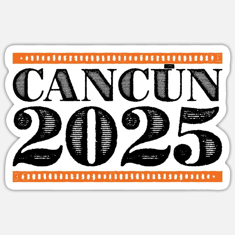Cancún 2025 - Sticker taille S (10 x 10 cm) - blanc mat