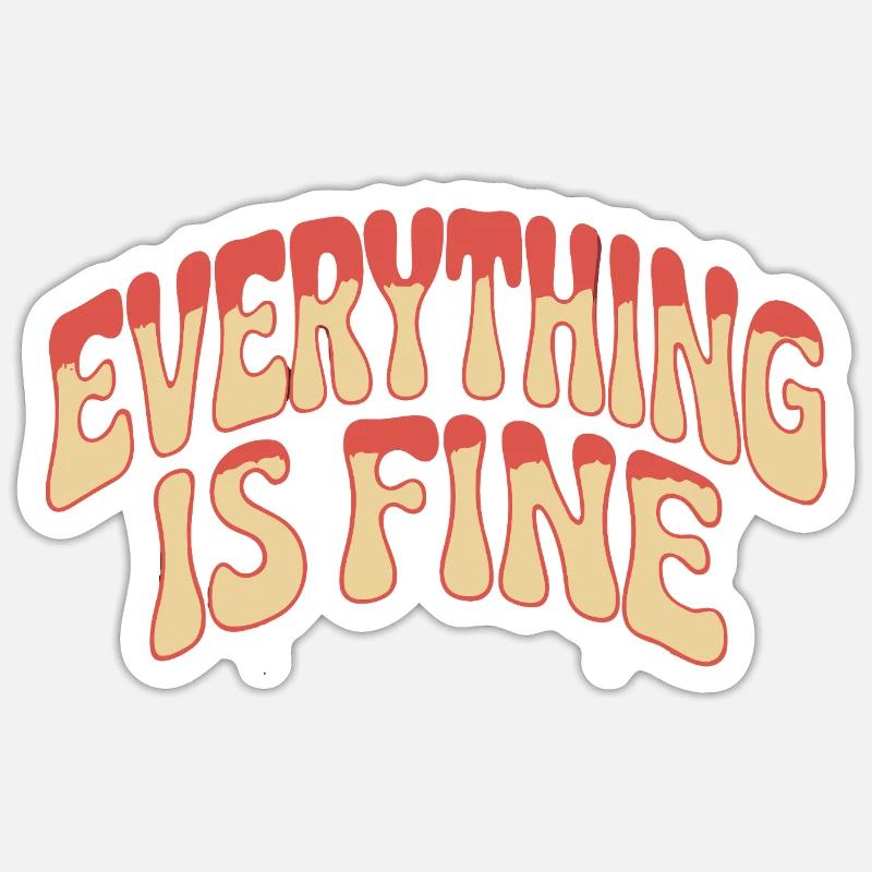 IS FINE - Sticker size S (10 x 10 cm) - white matte
