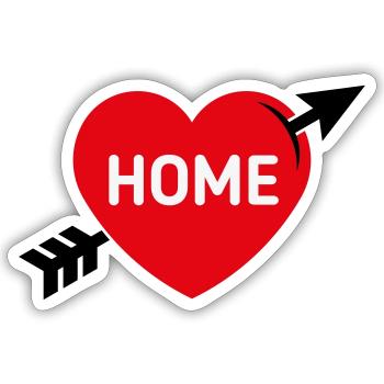 I Love My Home (Home Country / Hometown / 3C) - Sticker size S (10 x 10 cm) - white matte - Front
