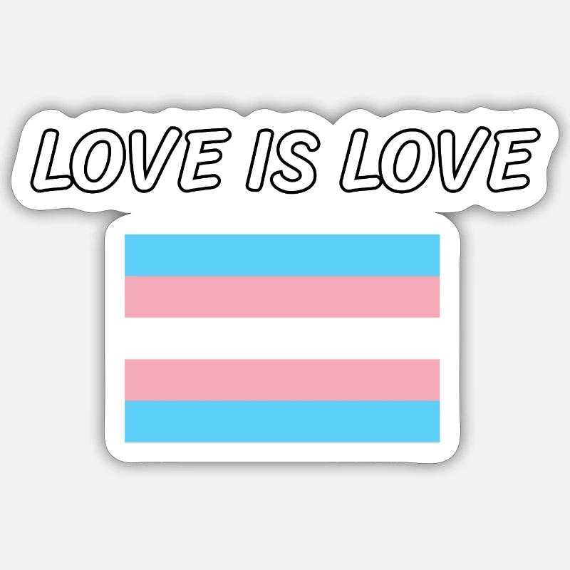 L’amour est l’amour - Sticker taille S (10 x 10 cm) - blanc mat