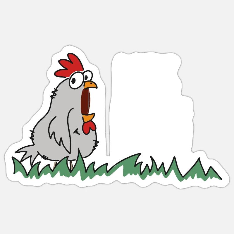 dont mess with the hen chicken - Sticker Größe S (10 x 10 cm) - Mattweiß