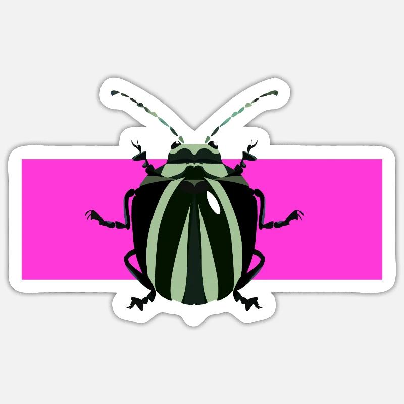 Description abstraite des insectes - Sticker taille S (10 x 10 cm) - blanc mat