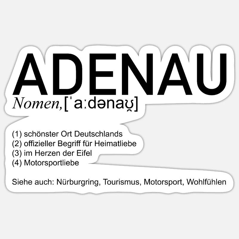 Adenau [Bedeutung] Sticker Größe S (10 x 10 cm)