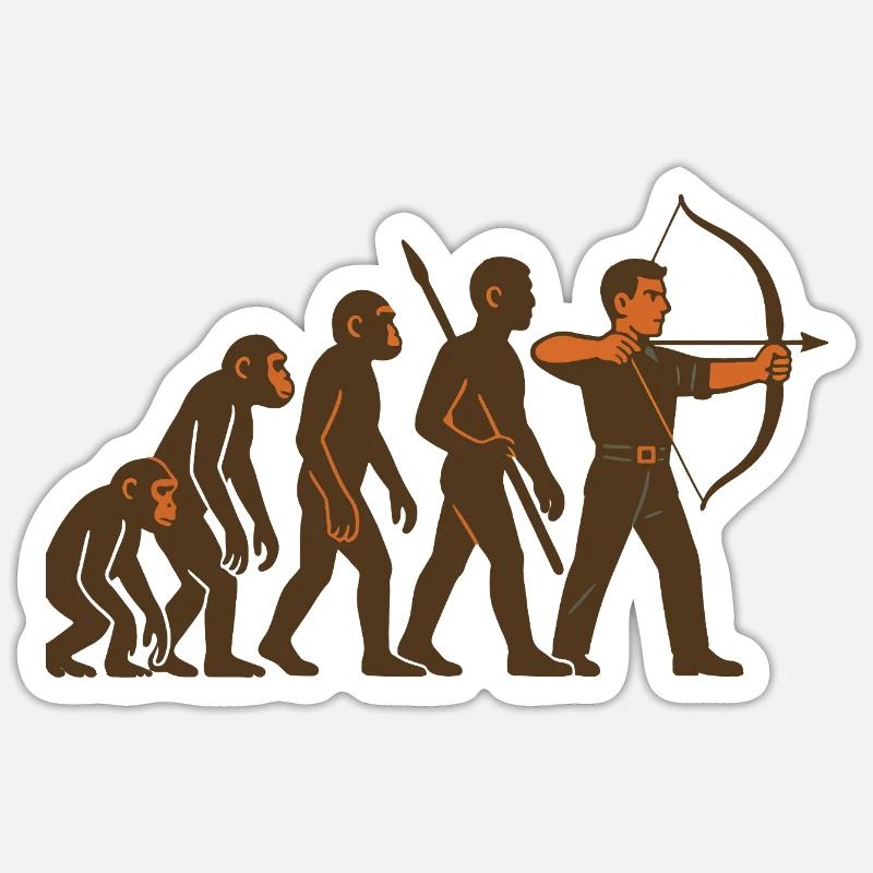 Archery Evolution Bogenschütze Bogen Ziel Sticker Größe S (10 x 10 cm)