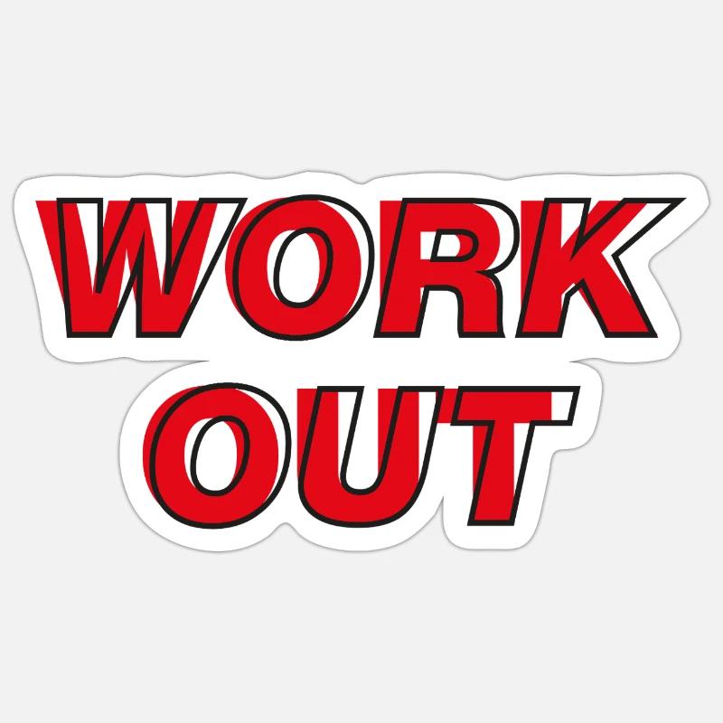 Travailler - Sticker taille S (10 x 10 cm) - blanc mat