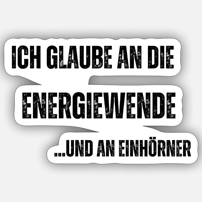 Transition énergétique - Sticker taille S (10 x 10 cm) - blanc mat