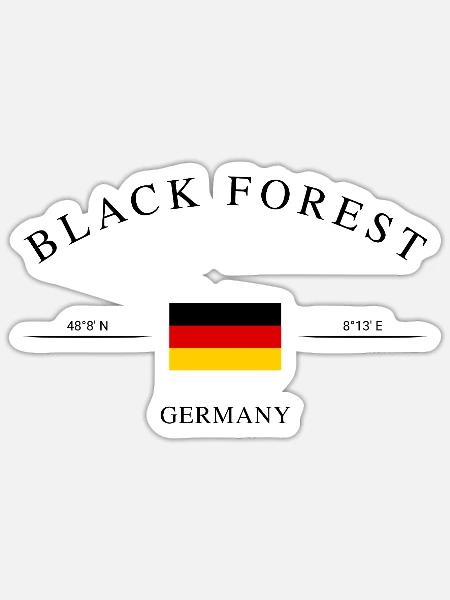 Schwarzwald Deutschland Urlaub Souvenir & Geschenk - Sticker Größe S (10 x 10 cm) - Mattweiß