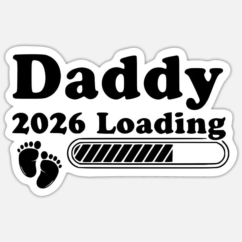 Daddy 2026 Loading Sticker Größe S (10 x 10 cm)