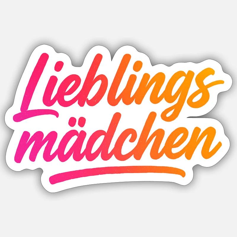 Lieblingsmädchen – Typografie Brush Script | Moder Sticker Größe S (10 x 10 cm)