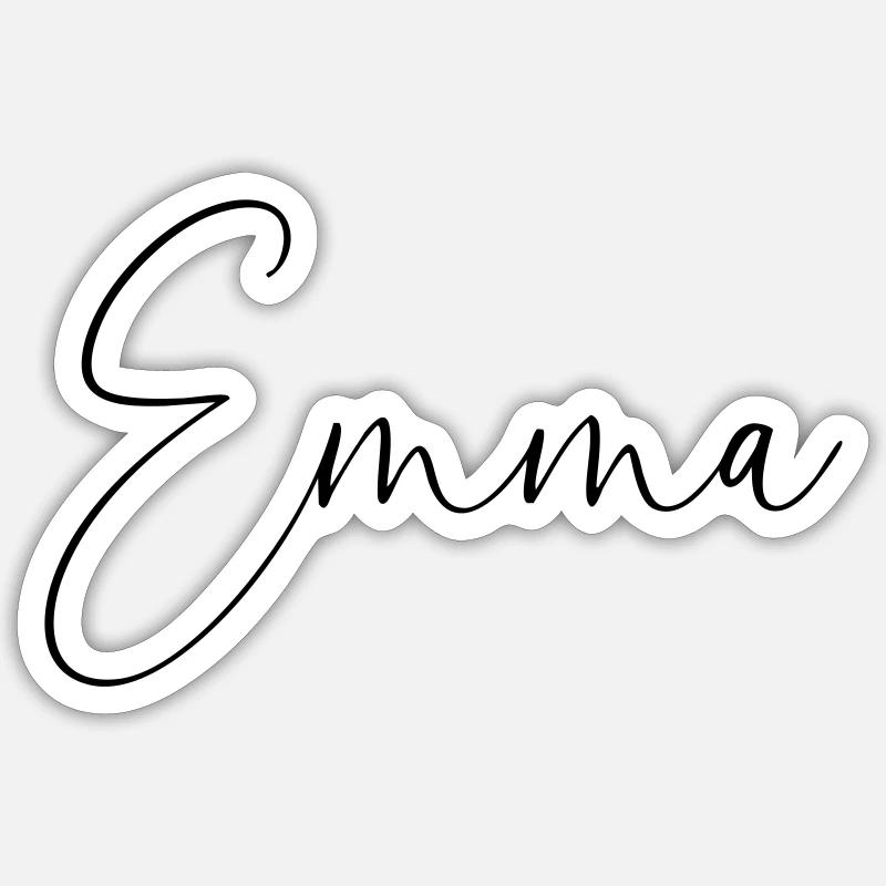 Emma / Handwriting Personalized Design - Sticker size S (10 x 10 cm) - white matte