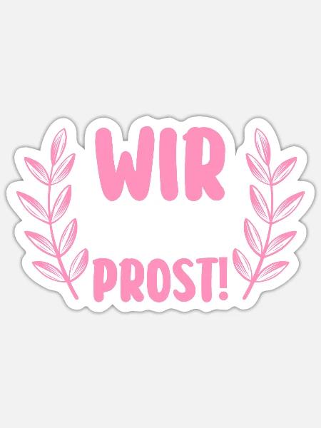 JGA Team Braut Junggesellinnenabschied - Sticker Größe S (10 x 10 cm) - Mattweiß