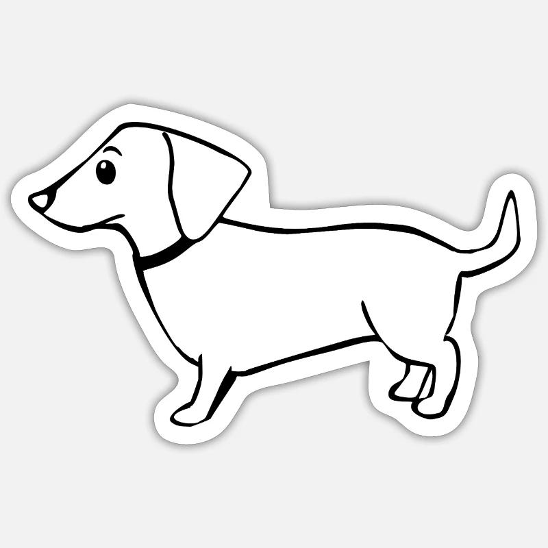 teckel Sticker taille S (10 x 10 cm)