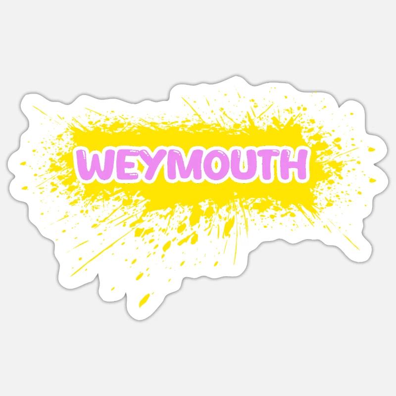 Weymouth - Sticker taille S (10 x 10 cm) - blanc mat