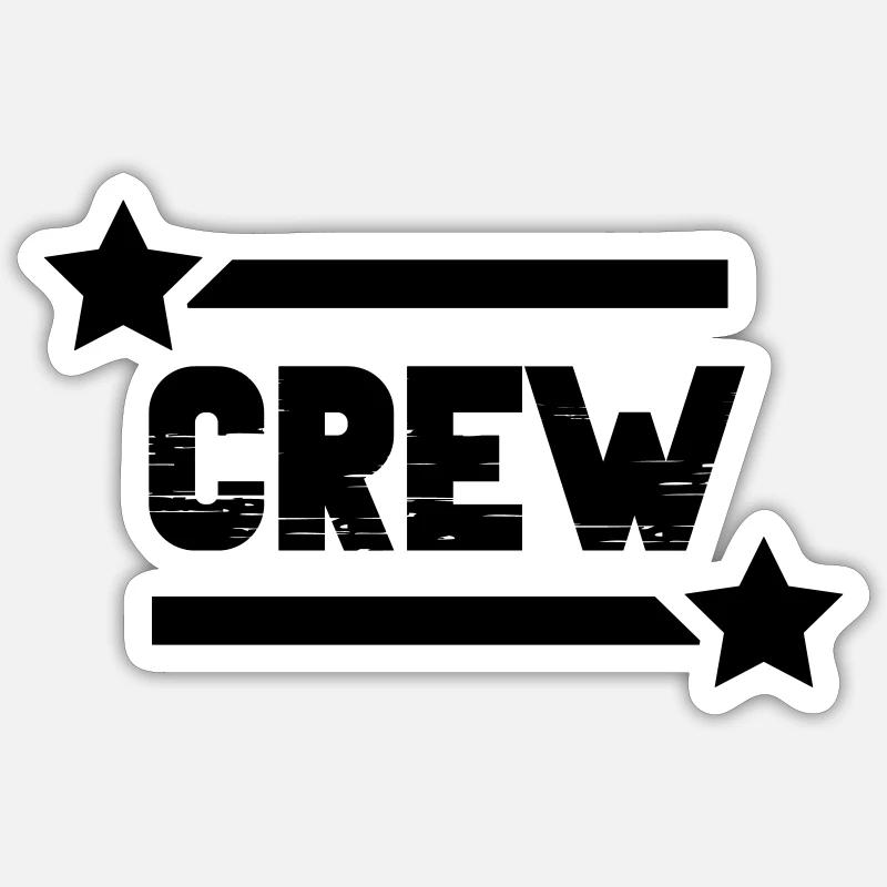 crew - Sticker size S (10 x 10 cm) - white matte