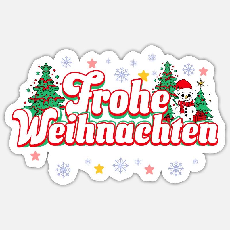 Joyeux Noël - Sticker taille S (10 x 10 cm) - blanc mat