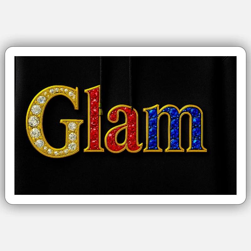 Glam Jewelry Text Sticker size S (10 x 10 cm)