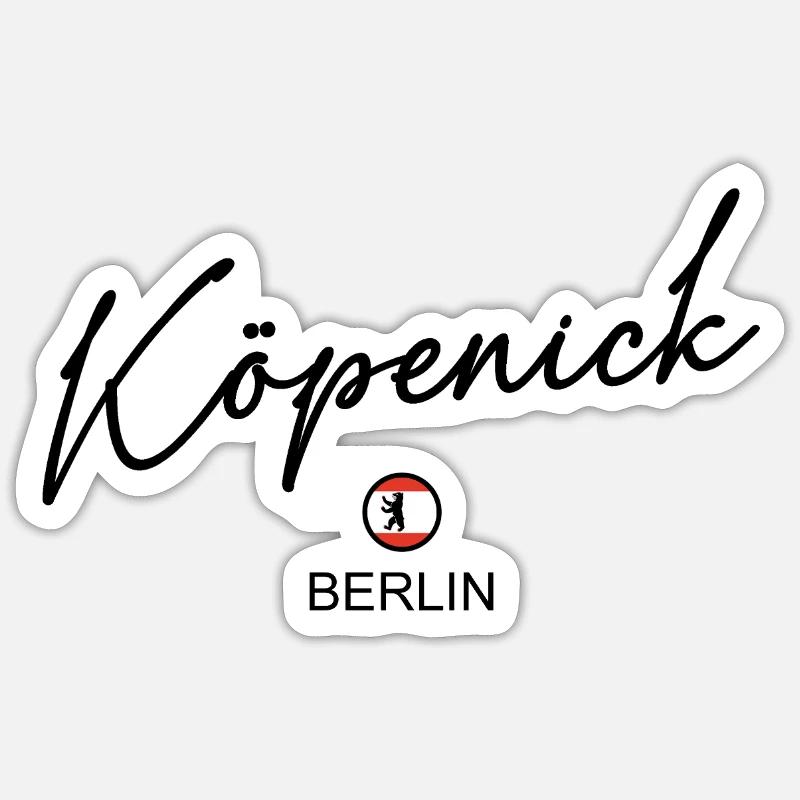 Köpenick - Drapeau de Berlin - Ours de Berlin Sticker taille S (10 x 10 cm)