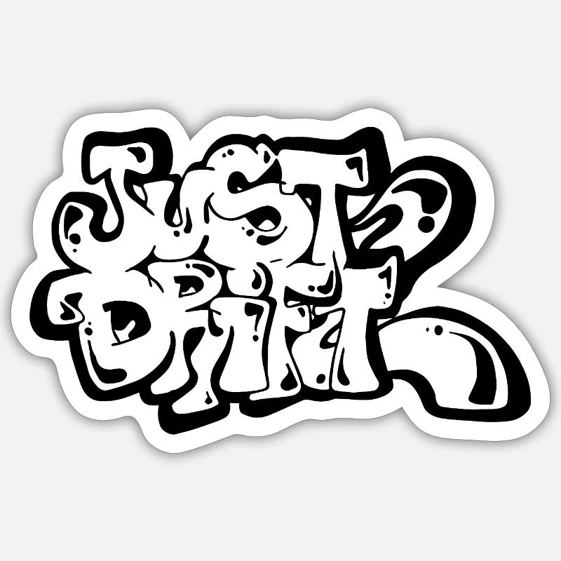 Just Drift 02 - Sticker Größe S (10 x 10 cm) - Mattweiß