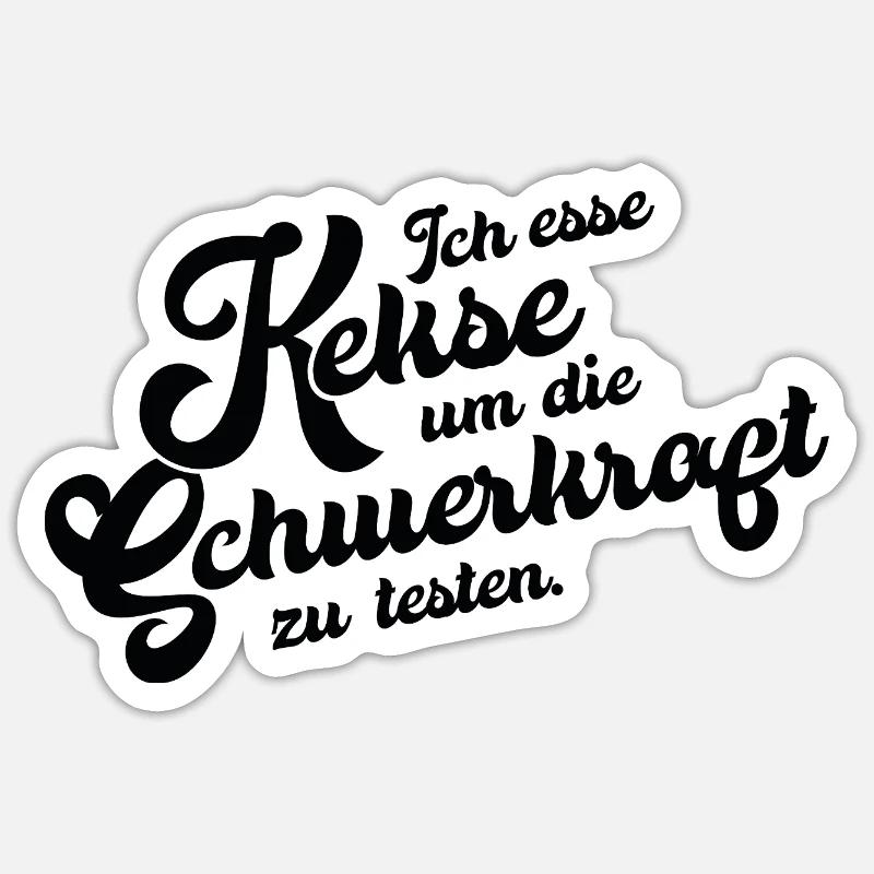 Test de gravité biscuit - Sticker taille S (10 x 10 cm) - blanc mat