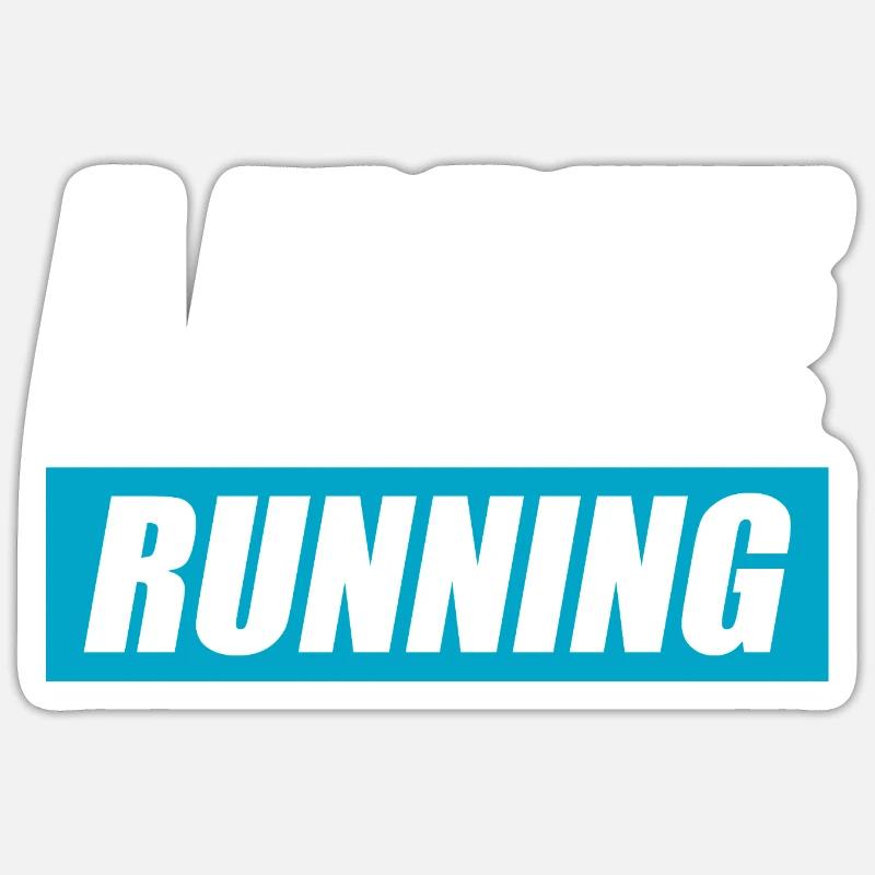 I hate running funny running jogging runner Sticker size S (10 x 10 cm)