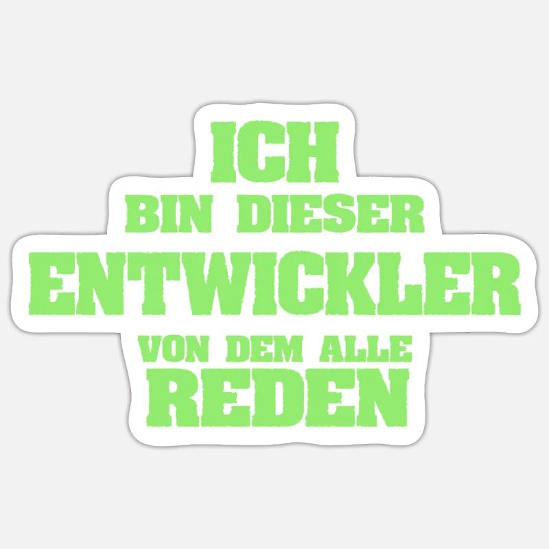 Entwickler als Beruf - Sticker Größe S (10 x 10 cm) - Mattweiß