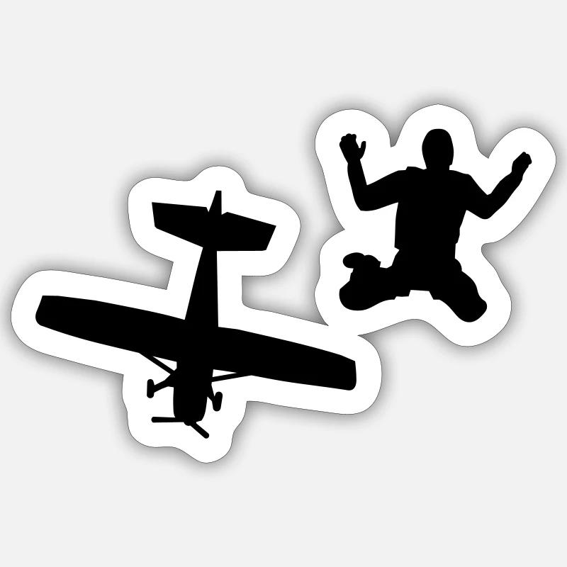 Skydiver Sticker Größe S (10 x 10 cm)