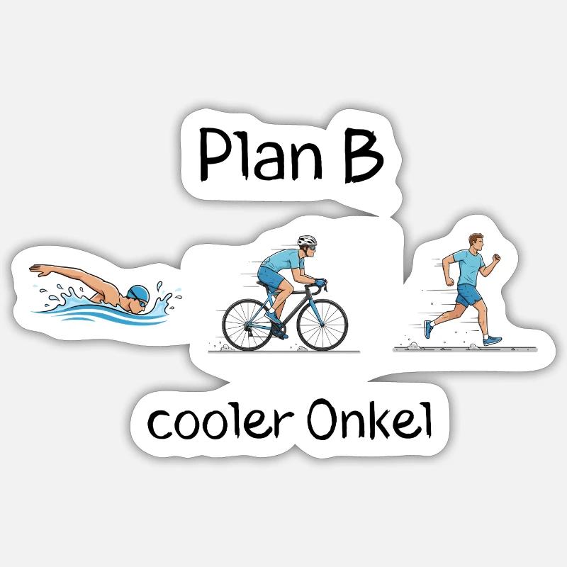 Oncle cool - Sticker taille S (10 x 10 cm) - blanc mat