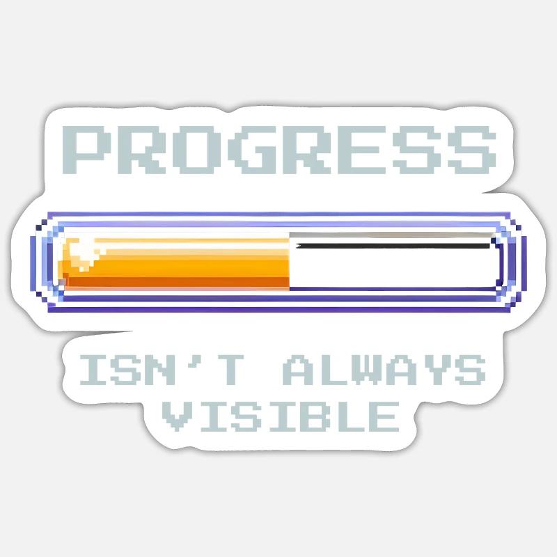 Invisible Progress | Social Work - Sticker size S (10 x 10 cm) - white matte