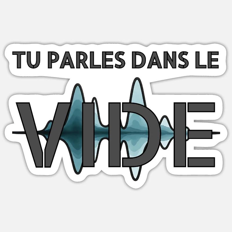 L'invisible. - Sticker taille S (10 x 10 cm) - blanc mat