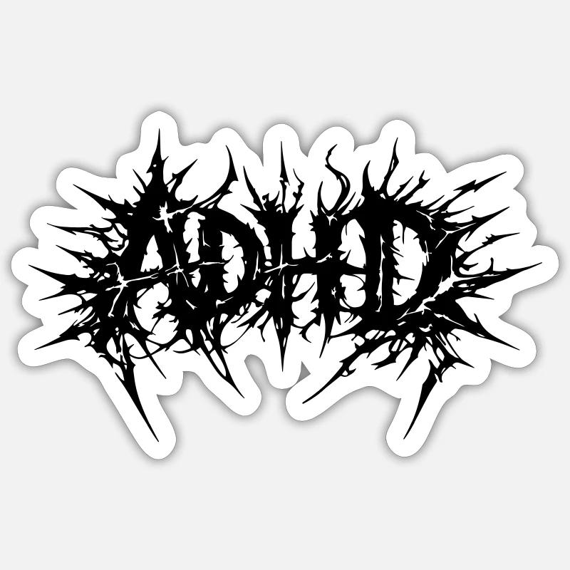 adhd_kaos - Sticker size S (10 x 10 cm) - white matte