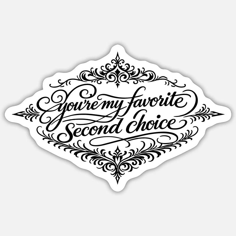 second_choice - Sticker Größe S (10 x 10 cm) - Mattweiß