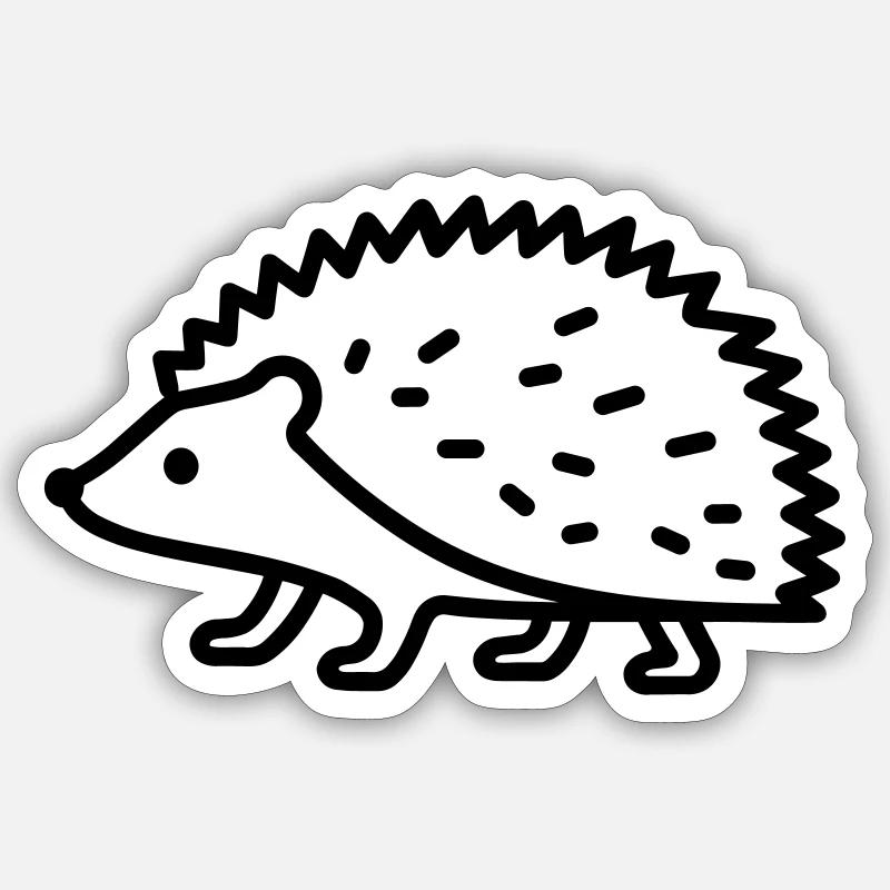 hérisson Sticker taille S (10 x 10 cm)