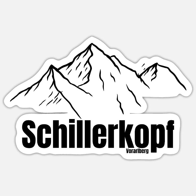 Schillerkopf - Sticker size S (10 x 10 cm) - white matte