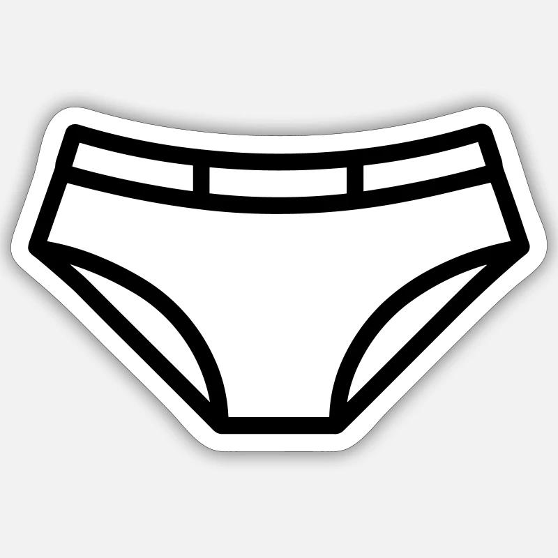 Briefs - Sticker size S (10 x 10 cm) - white matte