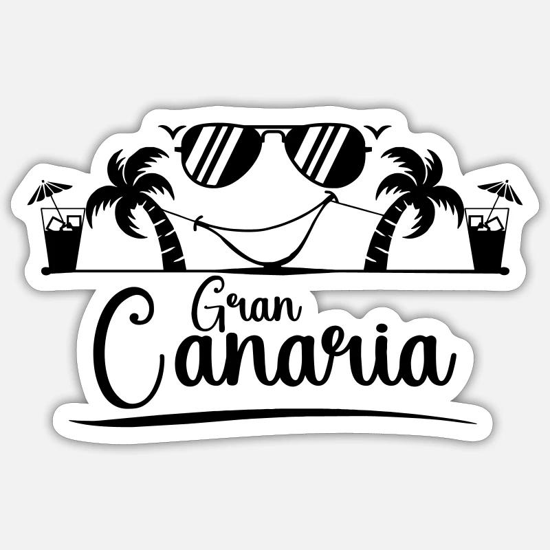 Gran Canaria - Sticker size S (10 x 10 cm) - white matte