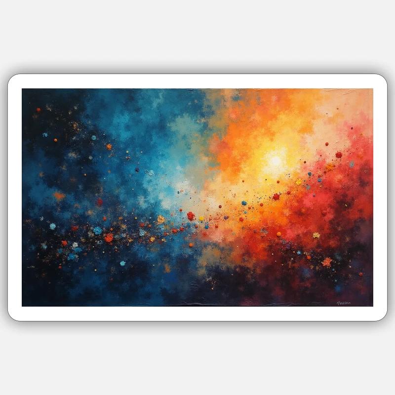 Aube Cosmic Abstract Splash Sticker taille S (10 x 10 cm)