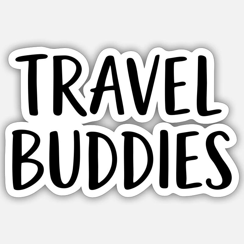 Compagnons de voyage - Sticker taille S (10 x 10 cm) - blanc mat