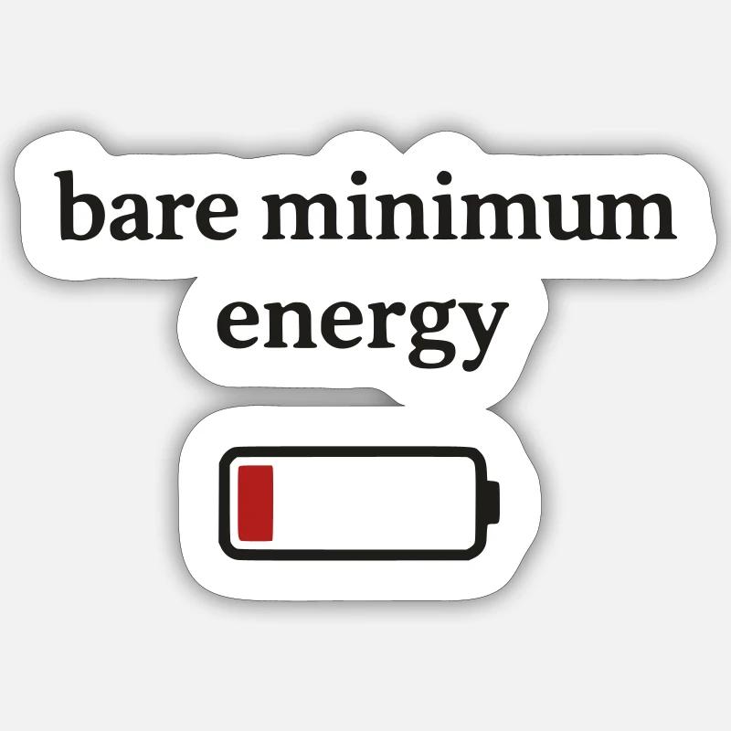 Bare Minimum Energie Sticker Größe S (10 x 10 cm)
