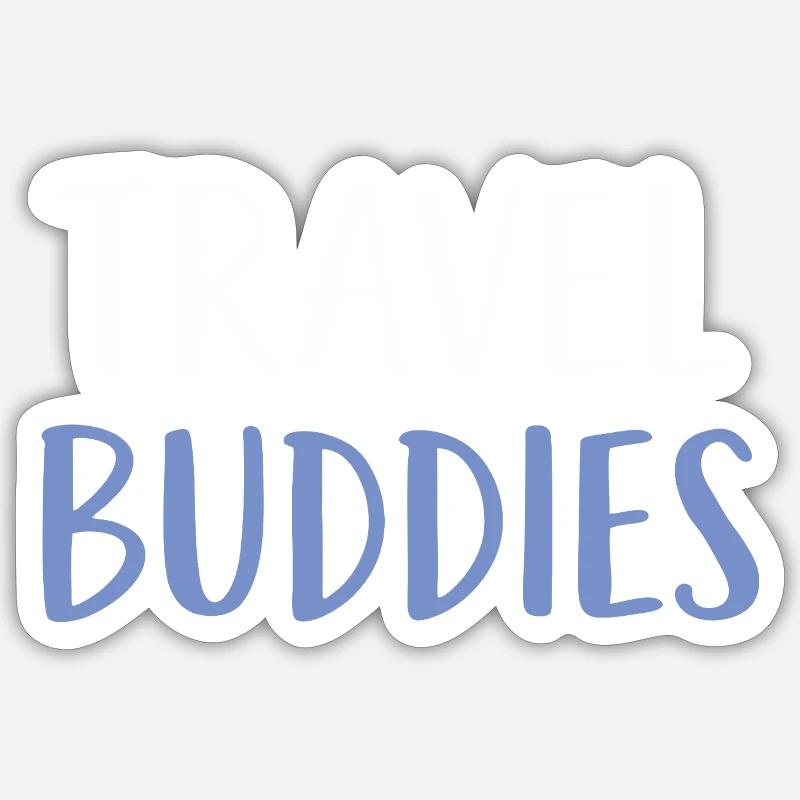 Compagnons de voyage - Sticker taille S (10 x 10 cm) - blanc mat