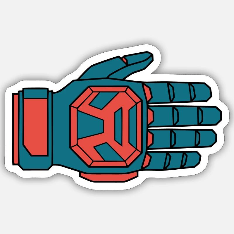 Gants de descente sûrs BMX - Sticker taille S (10 x 10 cm) - blanc mat