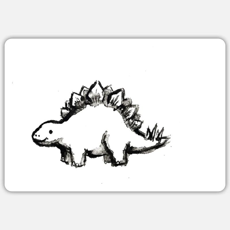 Friendly Stegosaurus - Sticker size S (10 x 10 cm) - white matte