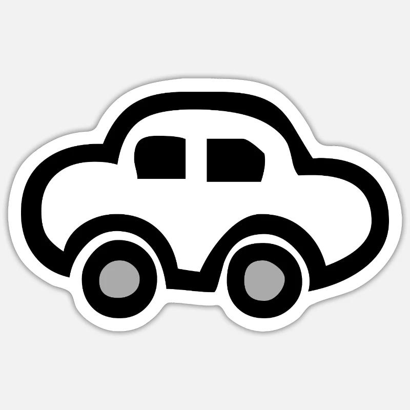Auto - Sticker Größe S (10 x 10 cm) - Mattweiß