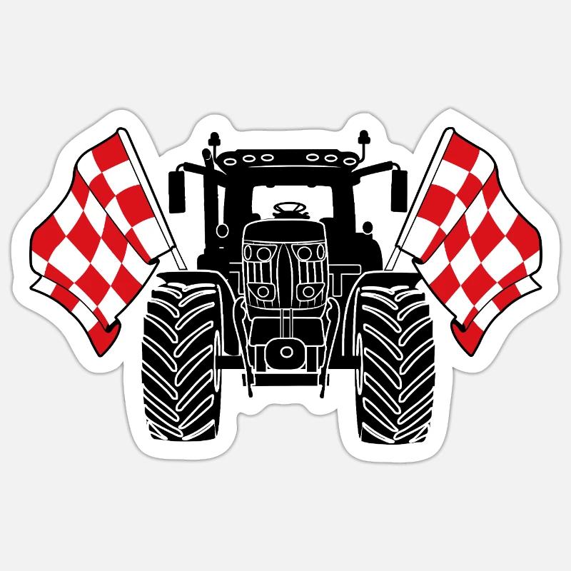 Brabant_Tractor_Pride - Sticker size S (10 x 10 cm) - white matte