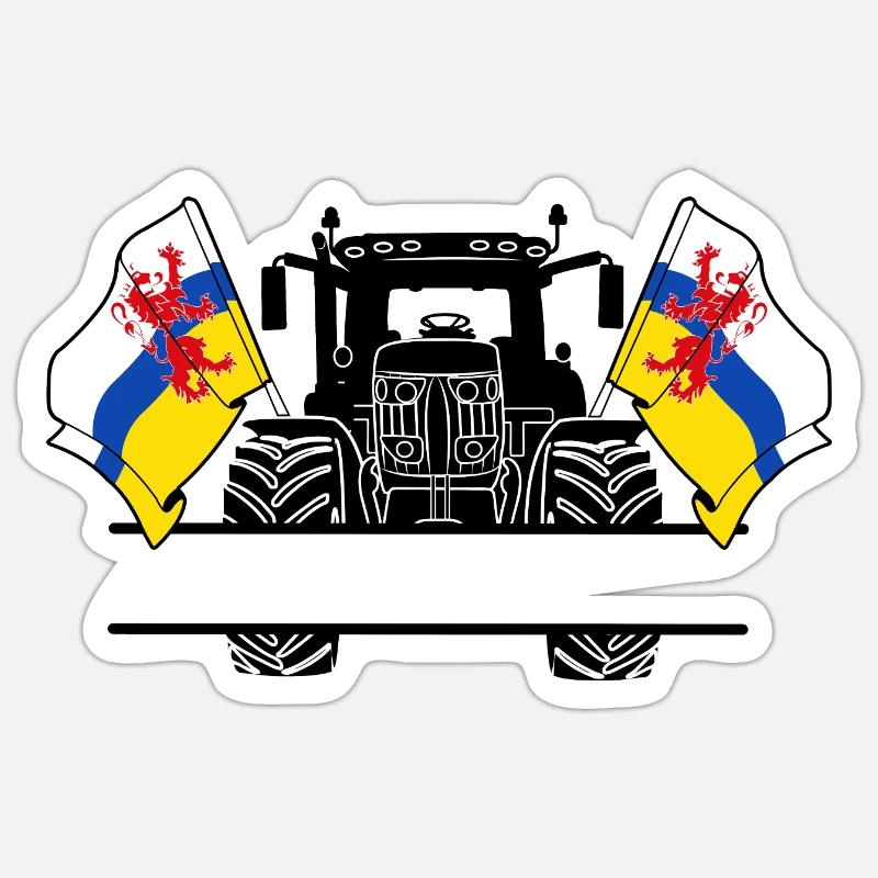 Limburg_Tractor_Custom_Edition - Sticker taille S (10 x 10 cm) - blanc mat