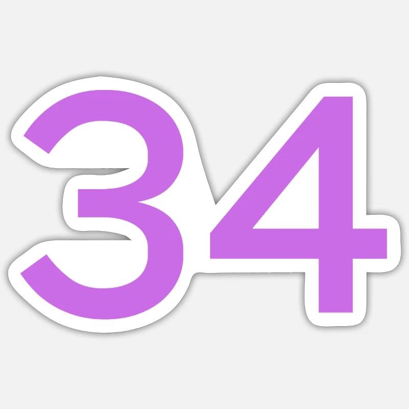 34 - Sticker taille S (10 x 10 cm) - blanc mat