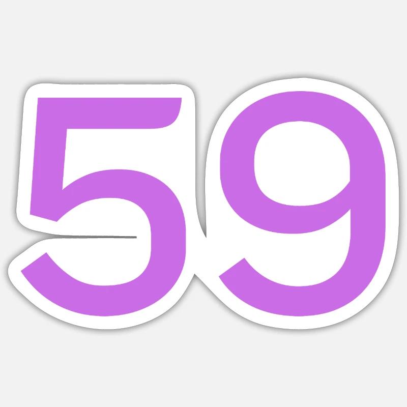 59 - Sticker taille S (10 x 10 cm) - blanc mat